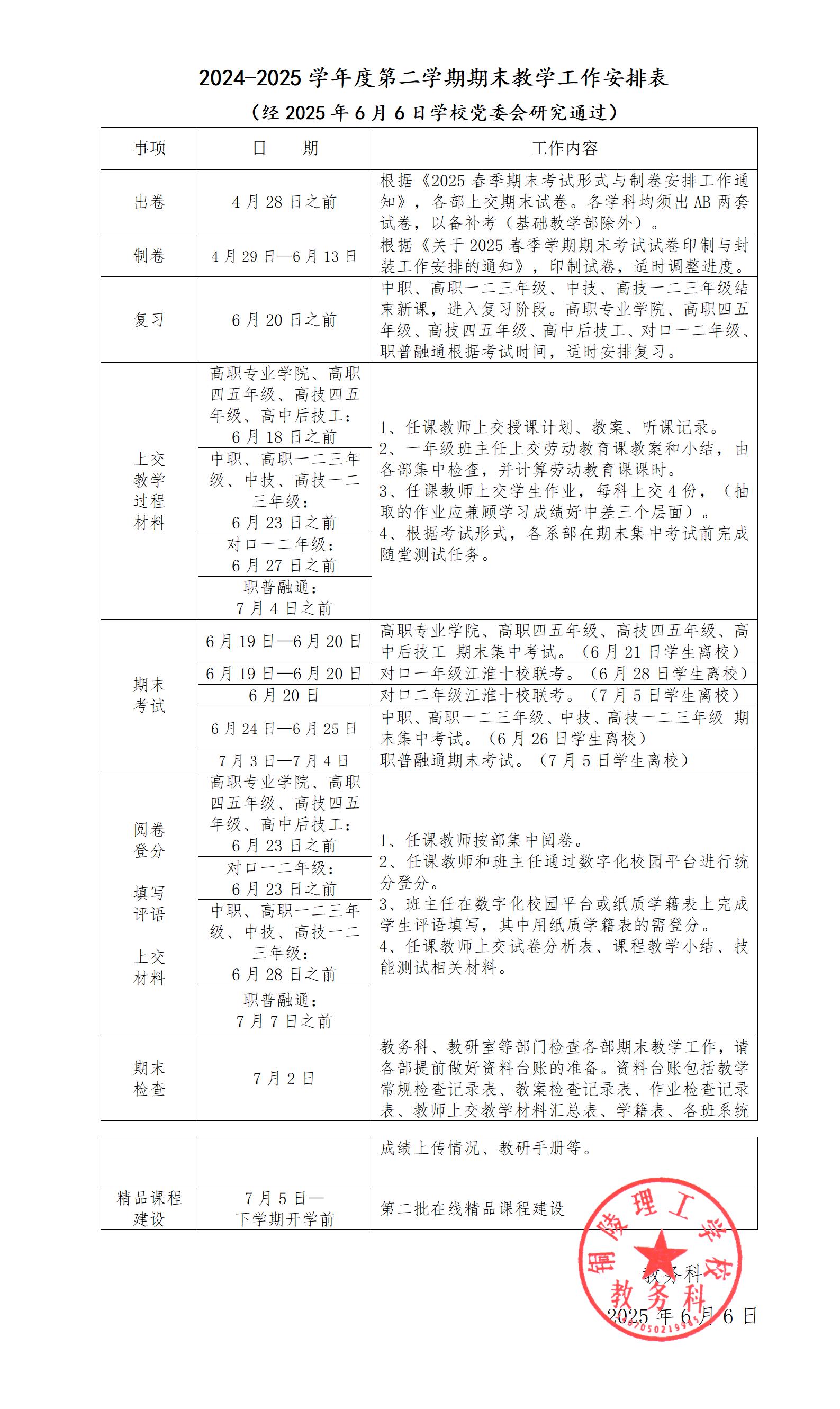 2024-2025学年度第二学期期末教学工作安排表.jpg
